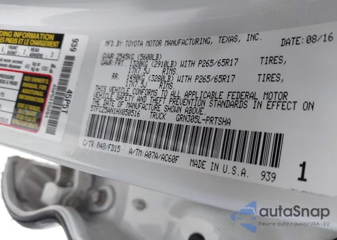 2017 Toyota Tacoma Trd Sport z USA, uszkodzony, nr VIN 5TFCZ5AN1HX050516